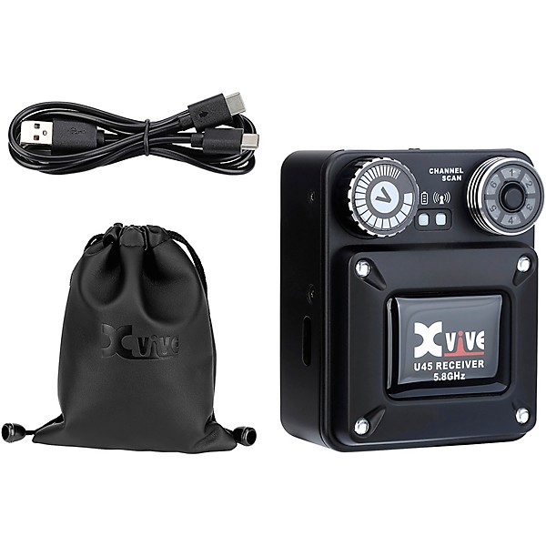 Xvive U45R Wireless In-Ear Monitor Receiver - 5.8GHz, Black