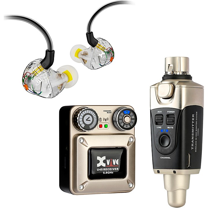Xvive U45 In Ear Wireless System and T9 In Ear Monitors (5.8GHz