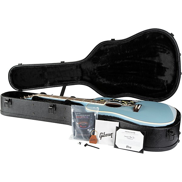 Gibson Dealer Select Hummingbird Bearclaw Acoustic-Electric Guitar - Sky Blue