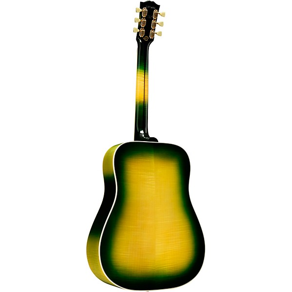 Gibson Dealer Select Hummingbird Original 5A Flamed Maple Acoustic-Electric Guitar - Iguana Burst