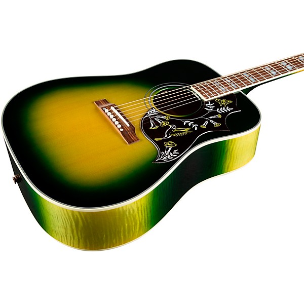 Gibson Dealer Select Hummingbird Original 5A Flamed Maple Acoustic-Electric Guitar - Iguana Burst