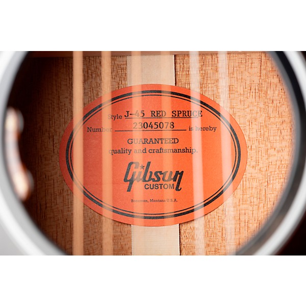 Gibson Dealer Select J-45 Standard Red Spruce Acoustic-Electric Guitar - Cobra Burst