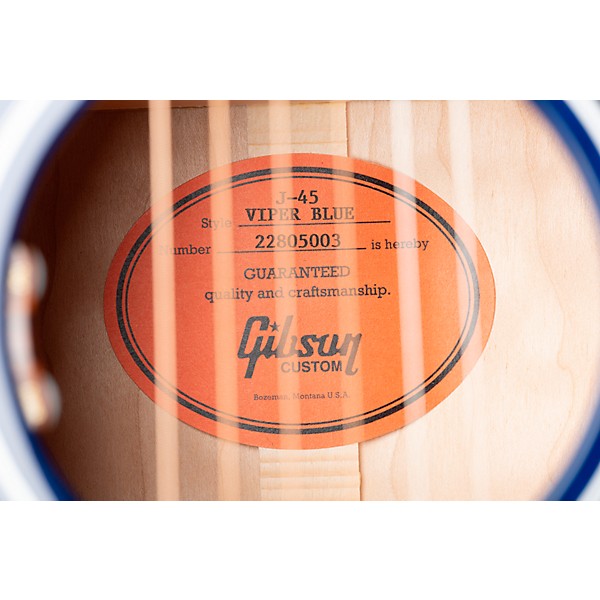 Gibson Dealer Select J-45 Standard AAA Quilted Maple Acoustic-Electric Guitar - Viper Blue