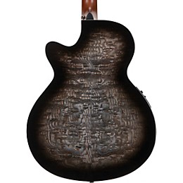 Mitchell MX430QAB Exotic Series Acoustic-Electric Guitar Pack Midnight Black Edge Burst