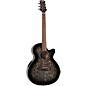 Mitchell MX430QAB Exotic Series Acoustic-Electric Guitar Pack Midnight Black Edge Burst