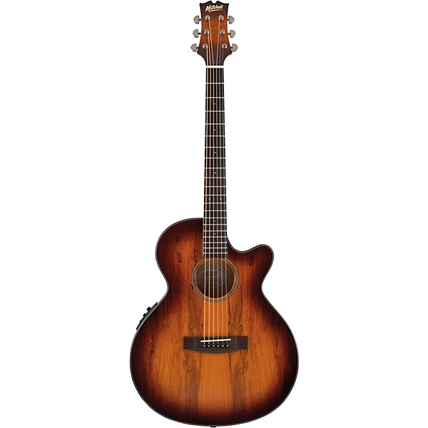 Mitchell MX430 Spalted Maple Acoustic-Electric Guitar Pack Whiskey Burst