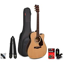 Yamaha FX335C Dreadnought Acoustic-Electric Guitar Pack Natural