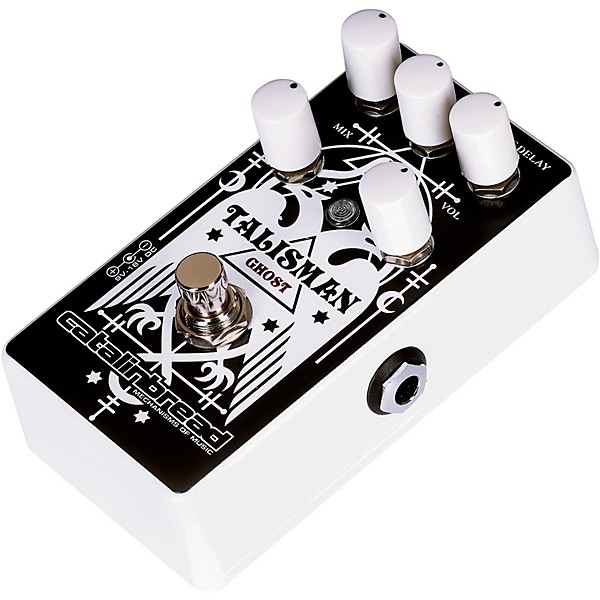 Catalinbread Talisman Ghost Reverb with Mod Effects Pedal White and Black