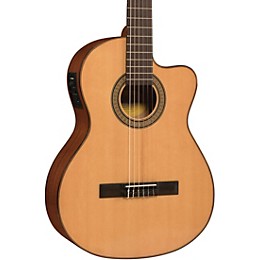 Lucero LC150SCE Nylon-String Classical Acoustic-Electric Guitar Pack Natural