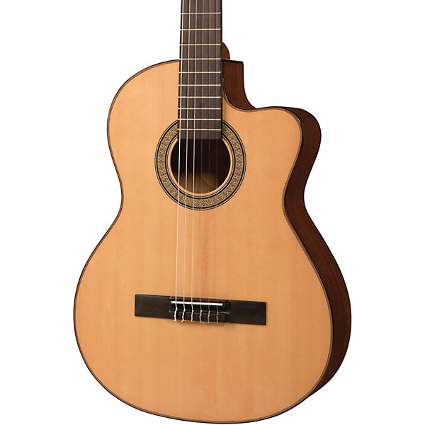 Lucero LC150SCE Nylon-String Classical Acoustic-Electric Guitar Pack Natural
