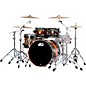 DW SonicPly Collectors 5-Piece Exotic Shell Pack with 22 in. Bass Drum Natural to Quick Royal Blue Burst Over Horizontal P...