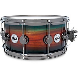 DW SonicPly Collectors Exotic Snare Drum with Black Nickel Hardware 14 x 6.5 in. Natural to Quick Royal Blue Burst Over Ho...