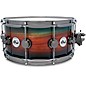 DW SonicPly Collectors Exotic Snare Drum with Black Nickel Hardware 14 x 6.5 in. Natural to Quick Royal Blue Burst Over Horizontal Padauk thumbnail