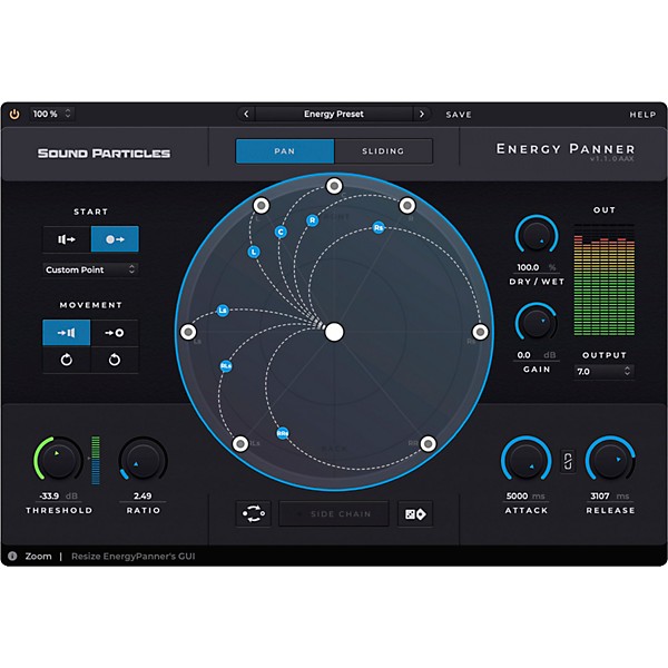 Sound Particles Energy Panner