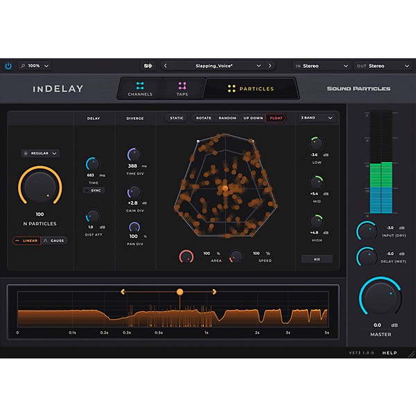 Sound Particles inDelay Spatial Delay Plug-in