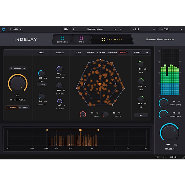 Sound Particles inDelay Spatial Delay Plug-in