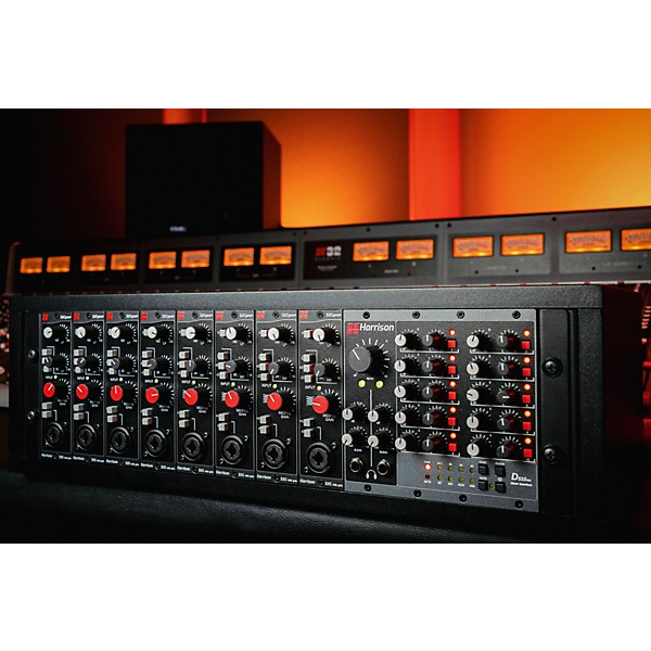 Harrison D510r 10-Slot 500 Series Rack System with 10x2 Analog Mixer Module