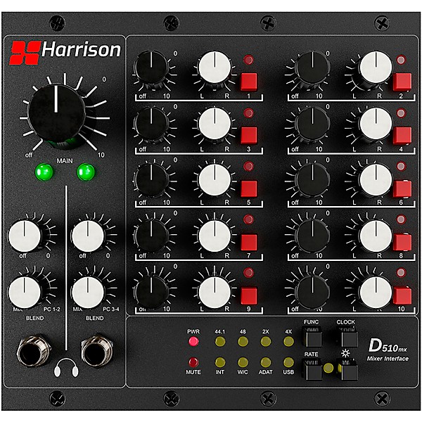Harrison D510r 10-Slot 500 Series Rack System with Dante Interface Card & Analog Mixer Module