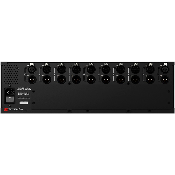 Harrison D510r 10-Slot 500 Series Rack System with Dante Interface Card