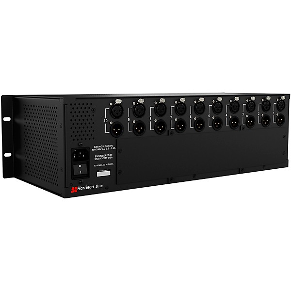 Harrison D510r 10-Slot 500 Series Rack System with Dante Interface Card