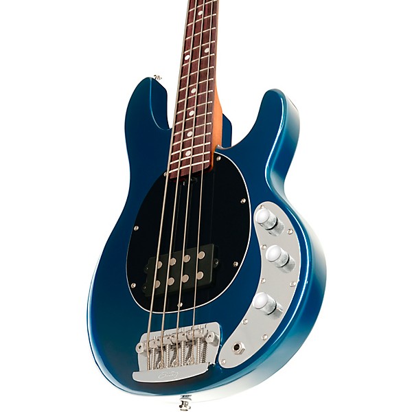 Open Box Sterling by Music Man StingRay Short Scale Electric Bass Guitar - Level 1 Blue Pearl