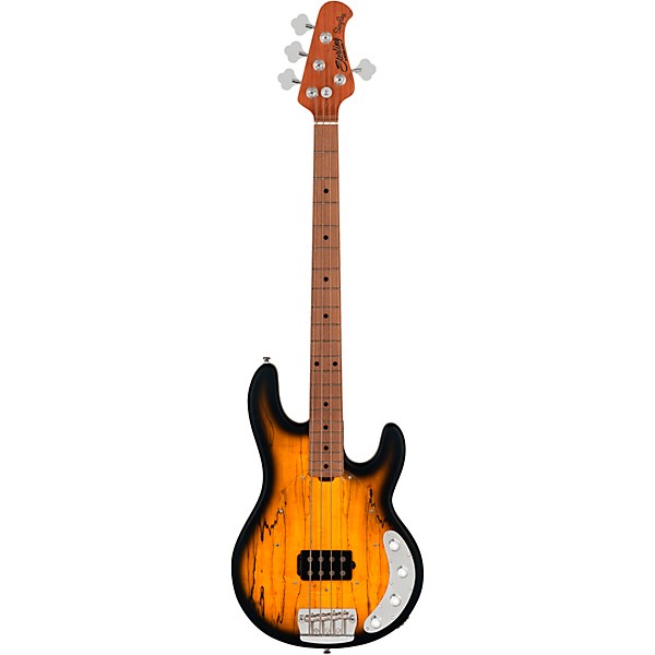 Sterling by Music Man StingRay RAY34 Maple Top Electric Bass Guitar - Natural Burst Satin