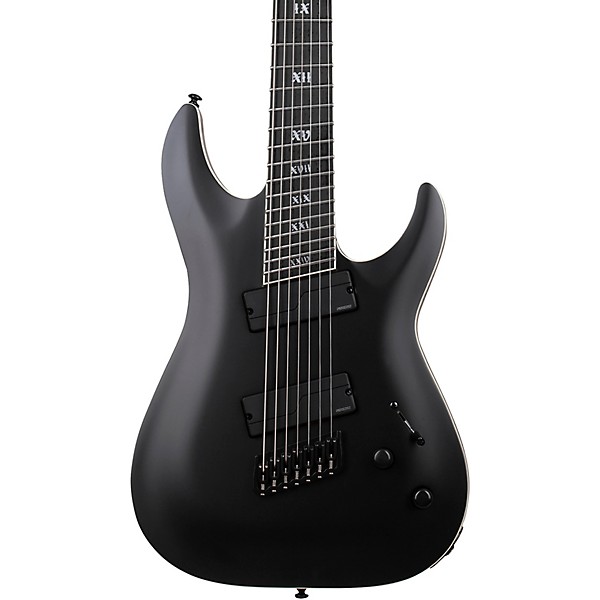 Schecter Guitar Research C-7 Multiscale SLS Elite Evil Twin 7-String Electric Guitar Satin Black