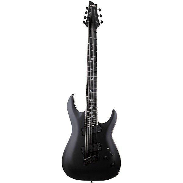 Schecter Guitar Research C-7 Multiscale SLS Elite Evil Twin 7-String Electric Guitar Satin Black