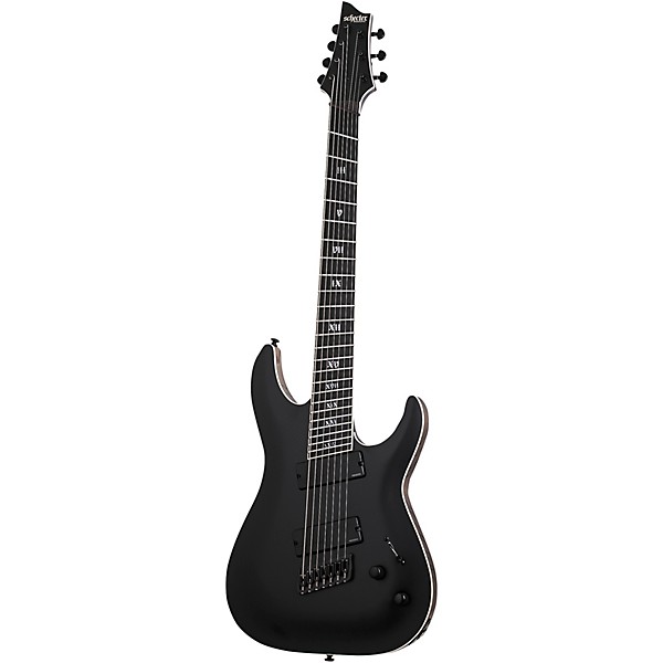Schecter Guitar Research C-7 Multiscale SLS Elite Evil Twin 7-String Electric Guitar Satin Black
