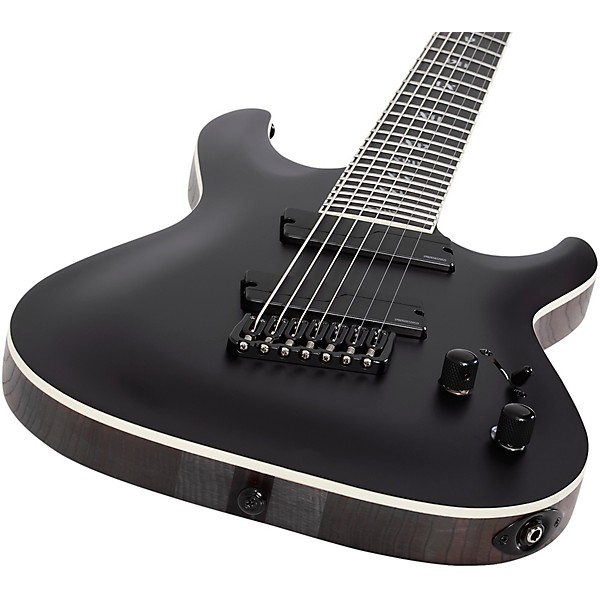 Schecter Guitar Research C-7 Multiscale SLS Elite Evil Twin 7-String Electric Guitar Satin Black