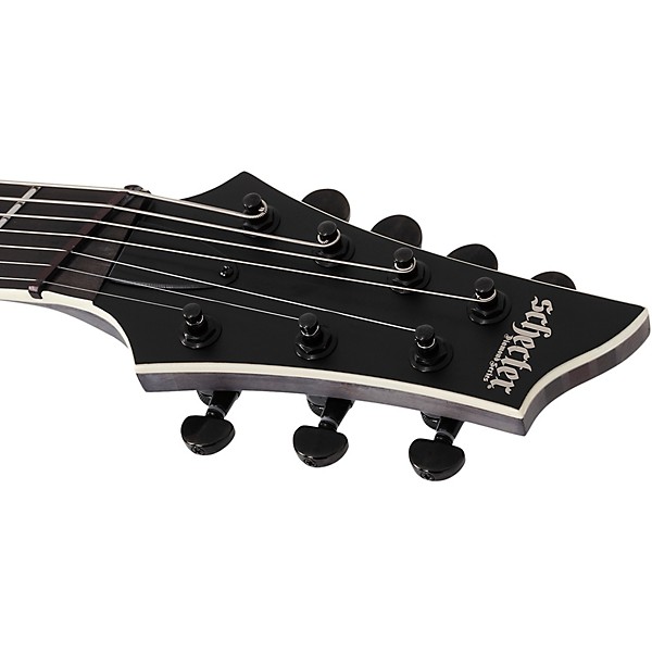 Schecter Guitar Research C-7 Multiscale SLS Elite Evil Twin 7-String Electric Guitar Satin Black