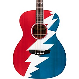 D'Angelico Premier Grateful Dead Tammany Limited-Edition Acoustic-Electric Guitar Red, White, and Blue Lightning Bolt