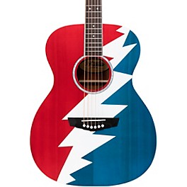 D'Angelico Premier Grateful Dead Tammany Limited-Edition Acoustic-Electric Guitar Red, White, and Blue Lightning Bolt
