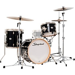 Slingerland Studio King 3-Piece Shell Pack with 18" Bass Drum Del Norte Black Lacquer