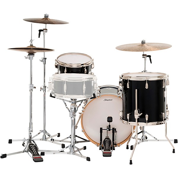 Slingerland Studio King 3-Piece Shell Pack with 18" Bass Drum Del Norte Black Lacquer