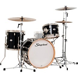 Slingerland Studio King 3-Piece Shell Pack with 20" Bass Drum Del Norte Black Lacquer