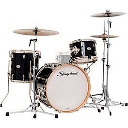 Slingerland Studio King 3-Piece Shell Pack with 20" Bass Drum Del Norte Black Lacquer