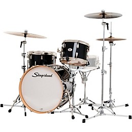 Slingerland Studio King 3-Piece Shell Pack with 20" Bass Drum Del Norte Black Lacquer