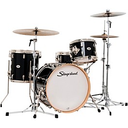 Slingerland Studio King 4-Piece Shell Pack with 20" Bass Drum Del Norte Black Lacquer