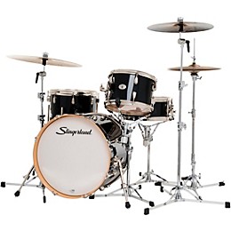 Slingerland Studio King 4-Piece Shell Pack with 20" Bass Drum Del Norte Black Lacquer