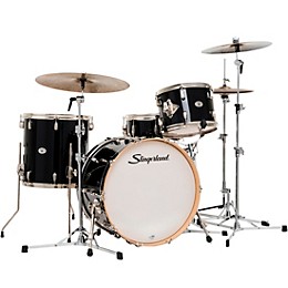 Slingerland Studio King 4-Piece Shell Pack with 22" Bass Drum and Snare Drum Del Norte Black Lacquer