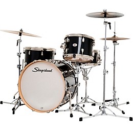 Slingerland Studio King 4-Piece Shell Pack with 22" Bass Drum and Snare Drum Del Norte Black Lacquer