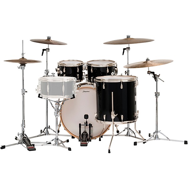 Slingerland Studio King 4-Piece Shell Pack with 22" Bass Drum Del Norte Black Lacquer