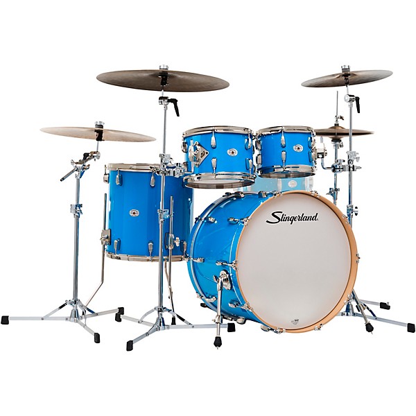 Slingerland Studio King 4-Piece Shell Pack with 22" Bass Drum Lunar Blue Lacquer