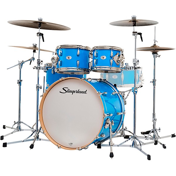 Slingerland Studio King 4-Piece Shell Pack with 22" Bass Drum Lunar Blue Lacquer