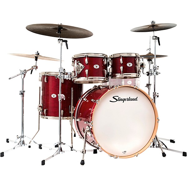 Slingerland Studio King 4-Piece Shell Pack with 22" Bass Drum Royal Crimson Lacquer