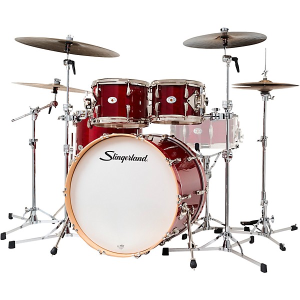 Slingerland Studio King 4-Piece Shell Pack with 22" Bass Drum Royal Crimson Lacquer