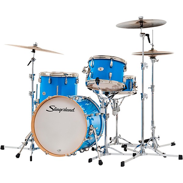 Slingerland Studio King 4-Piece Shell Pack With 18" Bass Drum Lunar Blue Lacquer