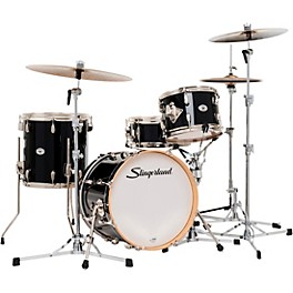 Slingerland Studio King 4-Piece Shell Pack With 18" Bass Drum Del Norte Black Lacquer