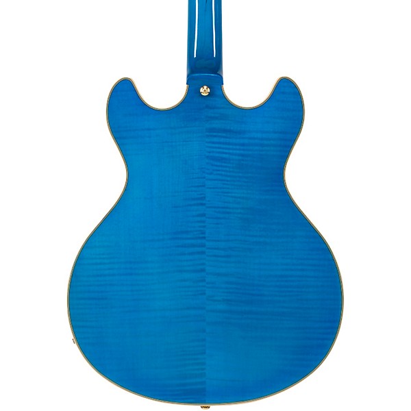 D'Angelico Premier Grateful Dead DC Semi-Hollow Electric Guitar Red, White, and Blue Lightning Bolt
